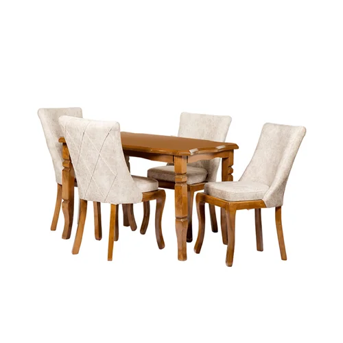میز و صندلی ناهارخوری 4 نفره مدل سویل کد 4174 کاتن مدل 105590
