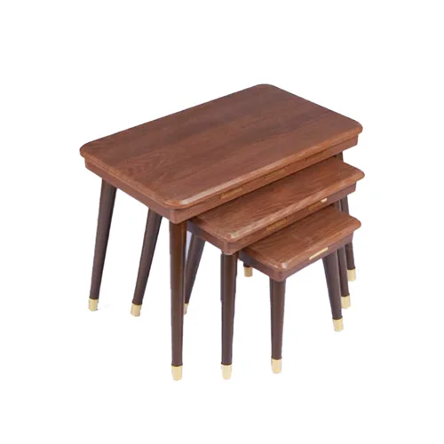 میز عسلی مدل کتیبه مجموعه 3 عددی کاتن مدل 105387