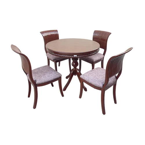 میز و صندلی ناهارخوری 4 نفره گالری چوب آشنایی مدل RO824 کاتن مدل 105568