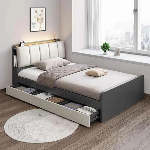 تخت خواب یک نفره مدل 2p سایز 120×200 سانتی متر کاتن مدل 1547