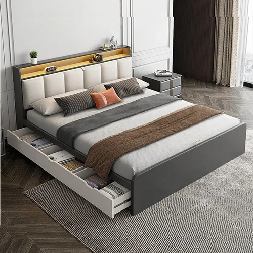 تخت خواب یک نفره مدل الما سایز 120×200 سانتی متر کاتن مدل 1567