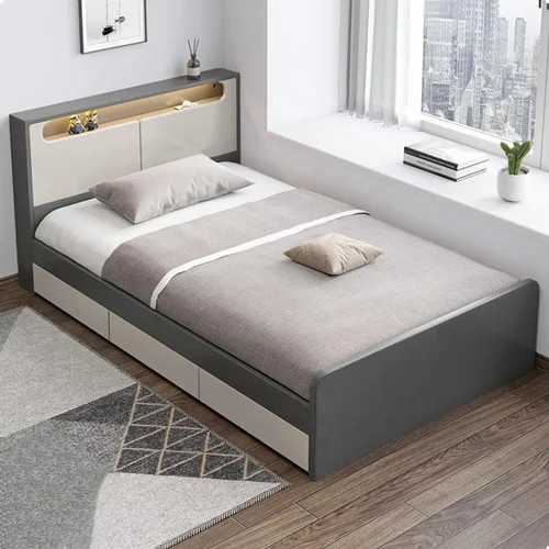 تخت خواب یک نفره مدل لونا سایز 120×200 سانتی متر کاتن مدل 1578