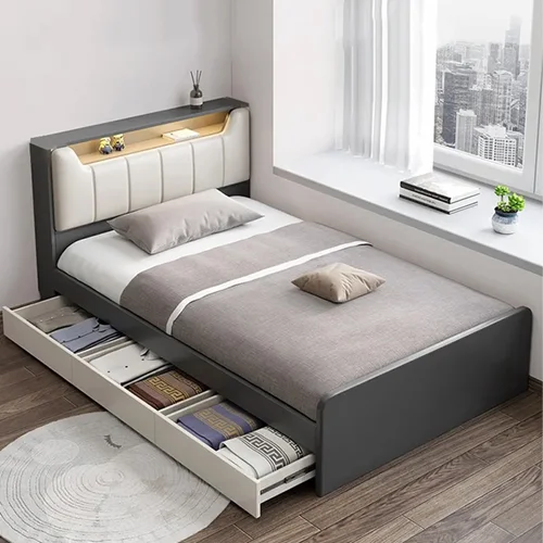 تخت خواب یک نفره کاتن سایز 130×200 سانتی متر مدل 1565