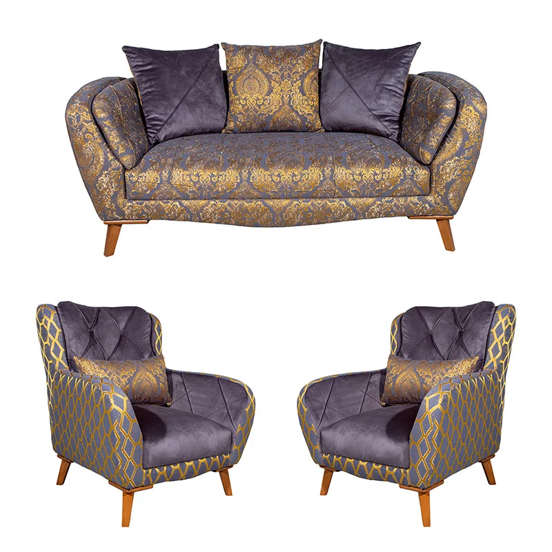 مبل راحتی پنج نفره دکورابو مدل رویال کاتن مدل 100597