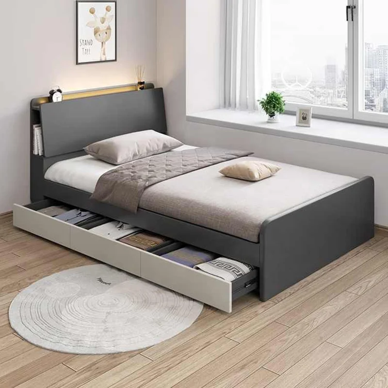 تخت خواب یک نفره مدل توپولوف 2 سایز 120×200 سانتی متر کاتن مدل 1570