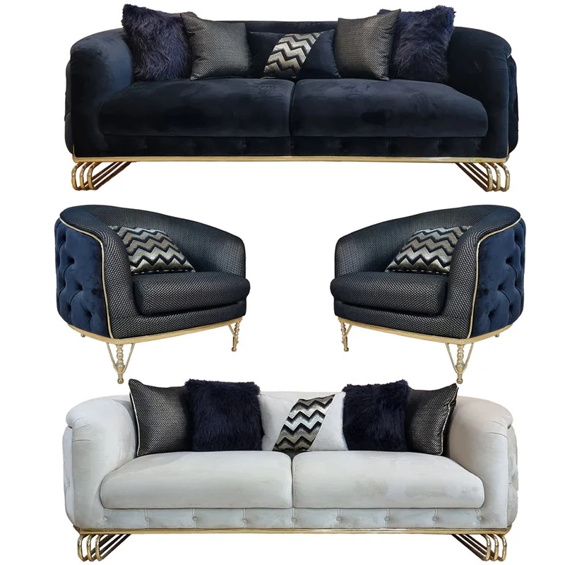 مبل راحتی 8 نفره مدل نیوپیتر کاتن مدل 100591