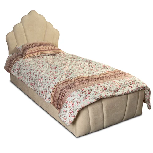 تخت خواب یک نفره مدل صدفی سایز 90×200 سانتی متر کاتن مدل 103339