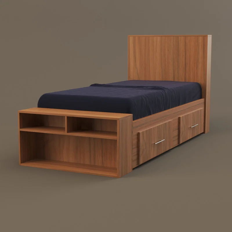 تخت خواب یک نفره کشو دار کاتن مدل 886