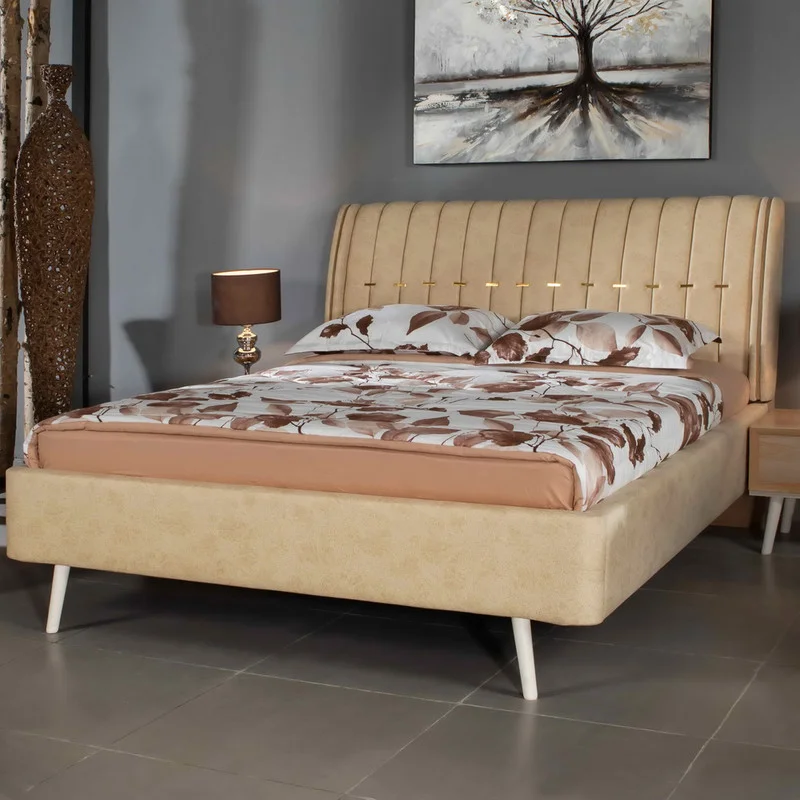 تخت خواب دو نفره کد 192 سایز 160x200 سانتی متر کاتن مدل 102566