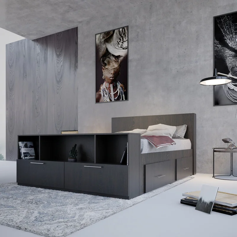 تخت خواب دو نفره مدل FH296 سایز 166x245 سانتی متر کاتن مدل 102622