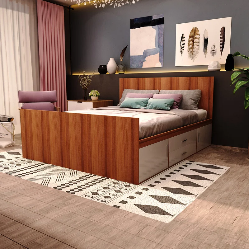 تخت خواب دونفره اعیان مدل FH359 سایز 160x200 سانتی متر کاتن مدل 102687
