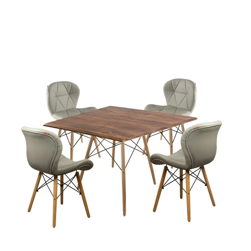 میز و صندلی ناهارخوری چهار نفره مینیمال کاتن مدل 105636