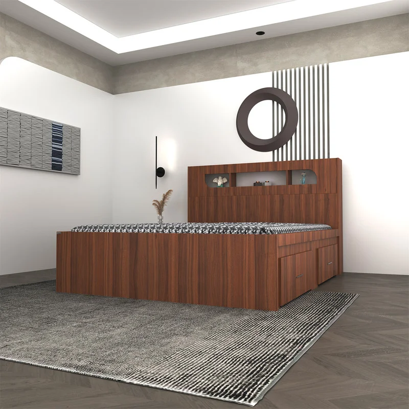 تخت خواب دونفره اعیان مدل FH523 سایز 160x200 سانتی متر کاتن مدل 102693
