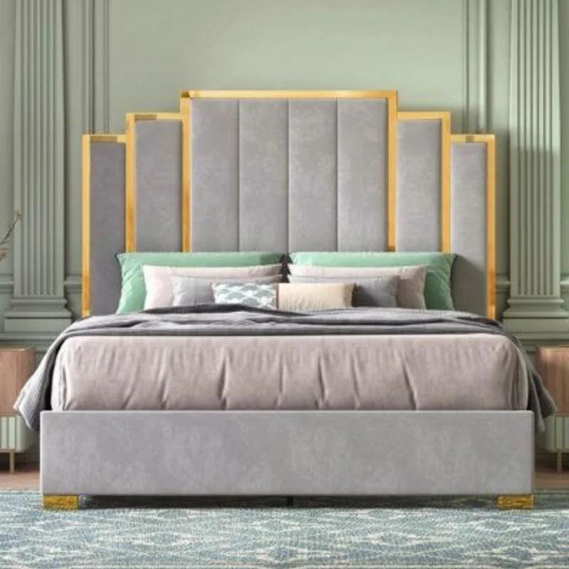 تخت خواب دونفره مدل بَصیرا سایز 140×200 سانتی متر کاتن مدل 102851