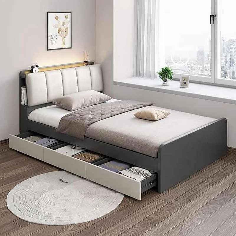 تخت خواب یک نفره مدل 2p سایز 120×200 سانتی متر کاتن مدل 1547
