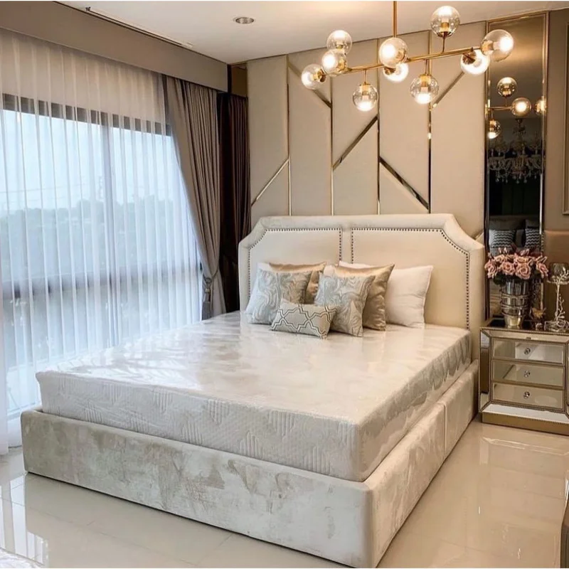 تخت خواب دو نفره مدل پرگل سایز 180x200 سانتی متر کاتن مدل 102651