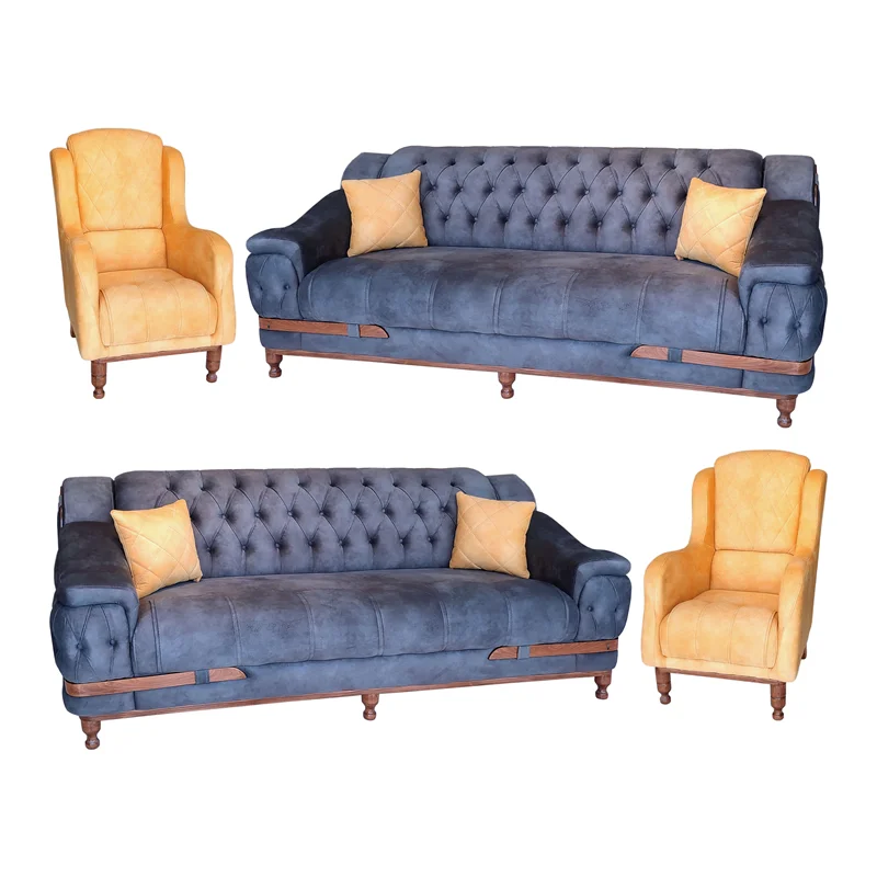 مبل راحتی هشت نفره هومزا مدل فلورانس کد Hanzo01 کاتن مدل 100635