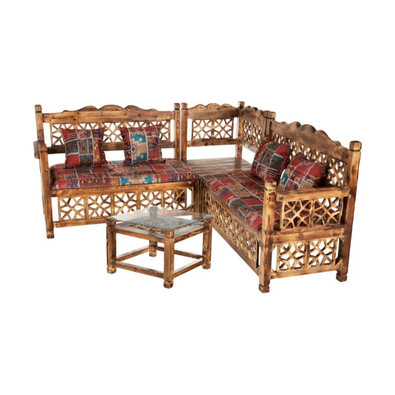 مبل 5 نفره سنتی کاتن مدل 100382