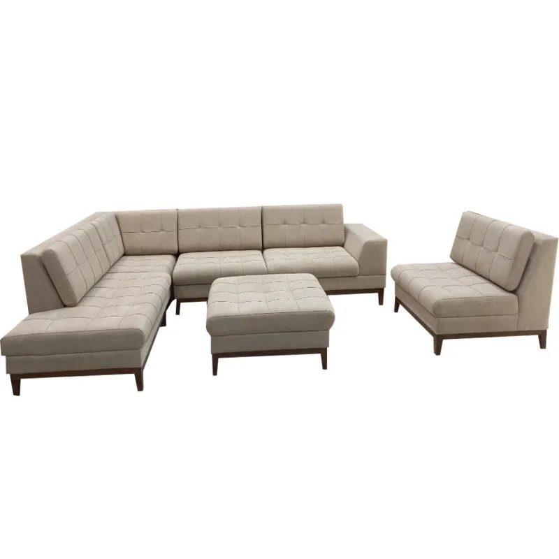 مبل راحتی 7 نفره شیک و ال شکل کاتن مدل 100553