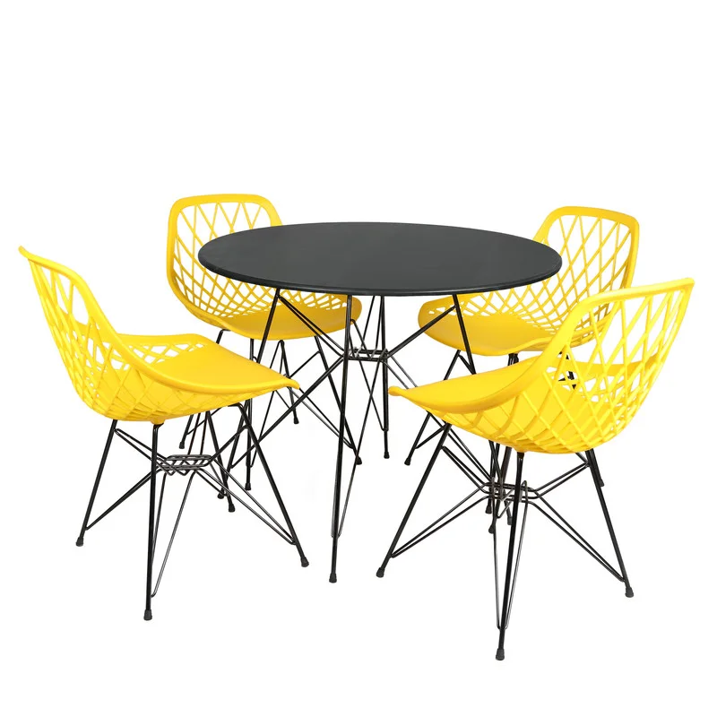 میز و صندلی ناهارخوری چهار نفره کاتن مدل 105643