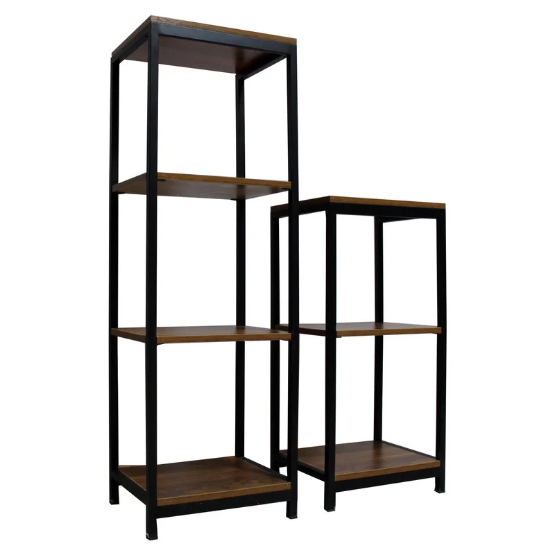 کتابخانه مدل چوبی فلزی IKE432 مجموعه 2 عددی کاتن مدل 104337