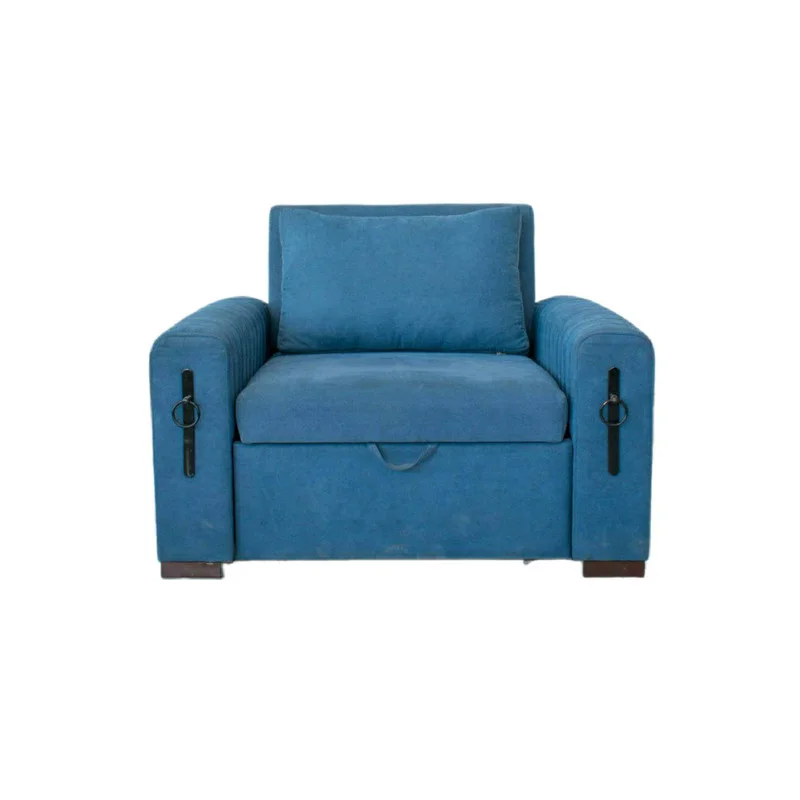 مبل تختخواب شو 1 نفره اورنگ مدل کاروان طرح دسته منحنی کاتن مدل 100448