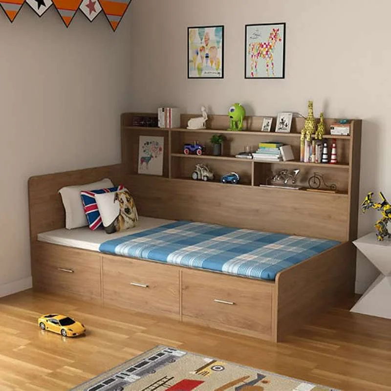 تخت خواب یک نفره مدل ویترین سایز 90×200 سانتی متر کاتن مدل 1581