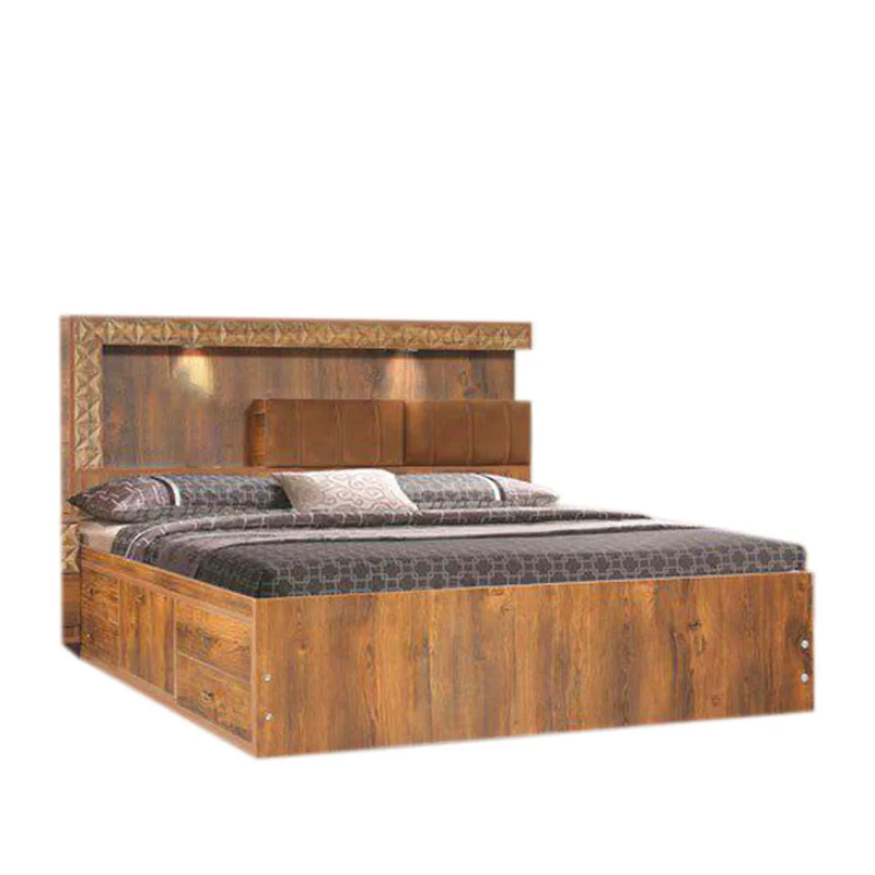 تخت خواب دو نفره کد 204 سایز 160x200 سانتی متر کاتن مدل 102567