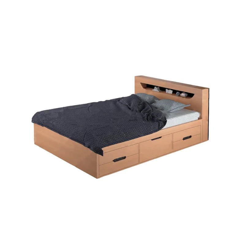 تخت خواب دونفره مدل 8060 سایز 160×200 سانتی متر کاتن مدل 102715