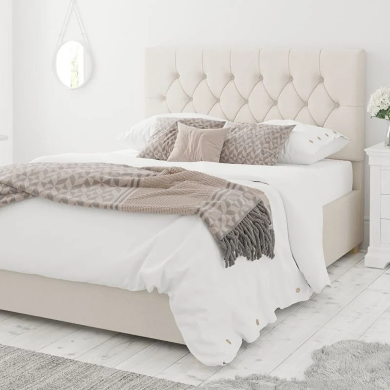 تخت خواب دونفره مدل ترنج سایز 120×200 سانتی متر کاتن مدل 102891
