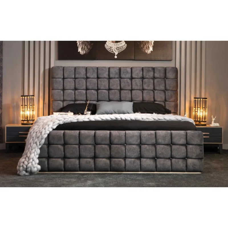 تخت خواب دو نفره مدل 194 سایز 200x160 سانتیمتر کاتن مدل 102601
