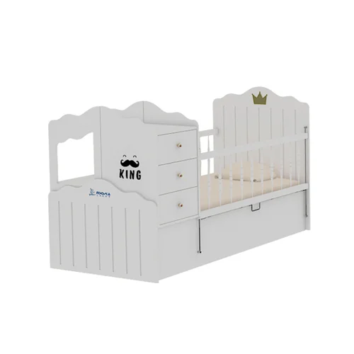 تختخواب کودک فوکاچوب مدل کینگ کد 2112 سایز 180x90 سانتی متر کاتن مدل 103405