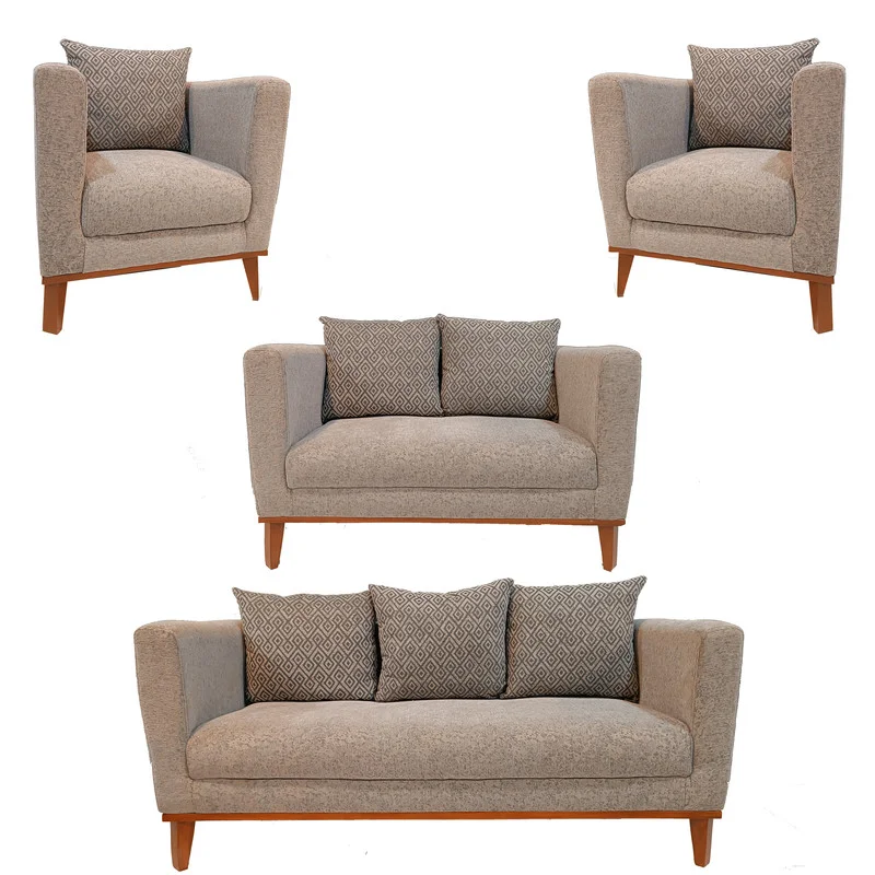 مبل راحتی 7 نفره مبلمان الماس سیاه مدل مینیمال کاتن مدل 100555