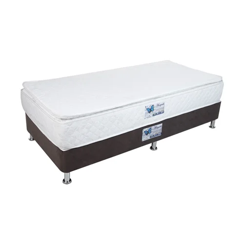 تخت خواب یک نفره باکس به همراه تشک طبی یک طرف پد سایز 200 × 120 سانتی متر کاتن مدل 103149