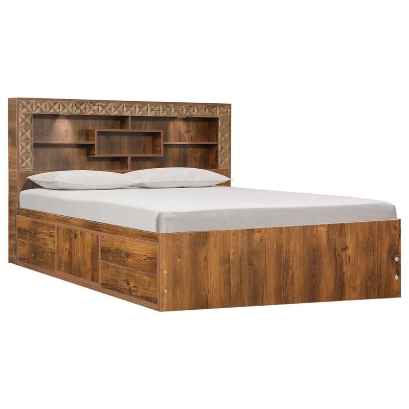 تخت خواب دو نفره کد 2201 سایز 160x200 سانتی متر کاتن مدل 102570