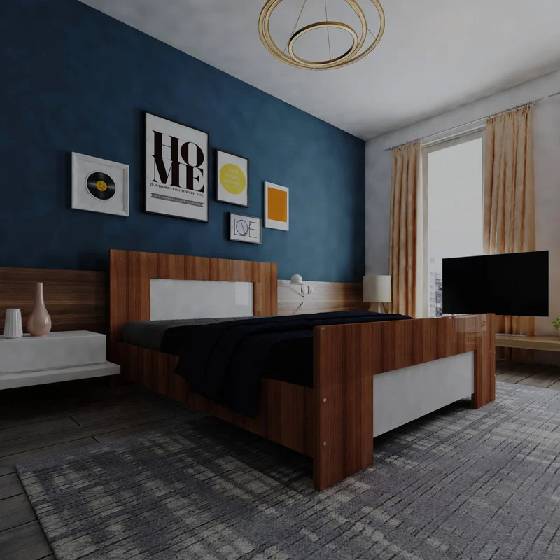 تخت خواب دونفره اعیان مدل FH364 سایز 160x200 سانتی متر کاتن مدل 1498