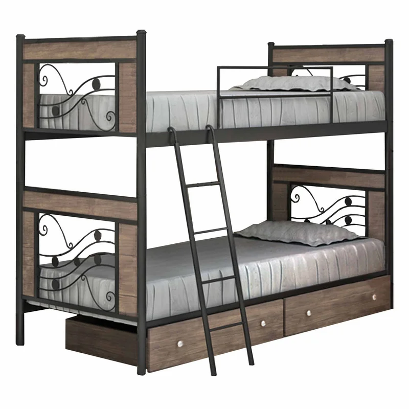 تخت خواب دو طبقه کد SH03 سایز 90x200 سانتی متر کاتن مدل 1466