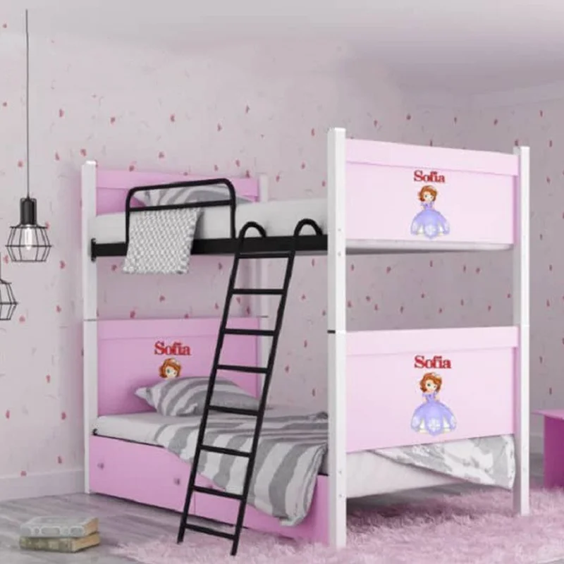 تخت خواب دو طبقه کد 363 مدل کارتونی سایز 90x200 سانتیمتر کاتن مدل 102555