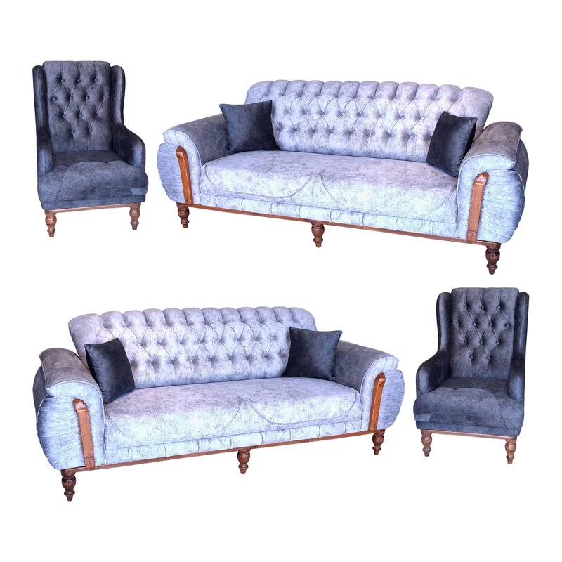 مبل راحتی هشت نفره هومزا مدل Nice کد LV02 کاتن مدل 101878