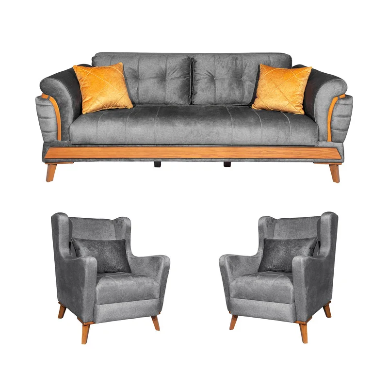 مبل راحتی پنج نفره دکورابو مدل لاریسا کاتن مدل 100598