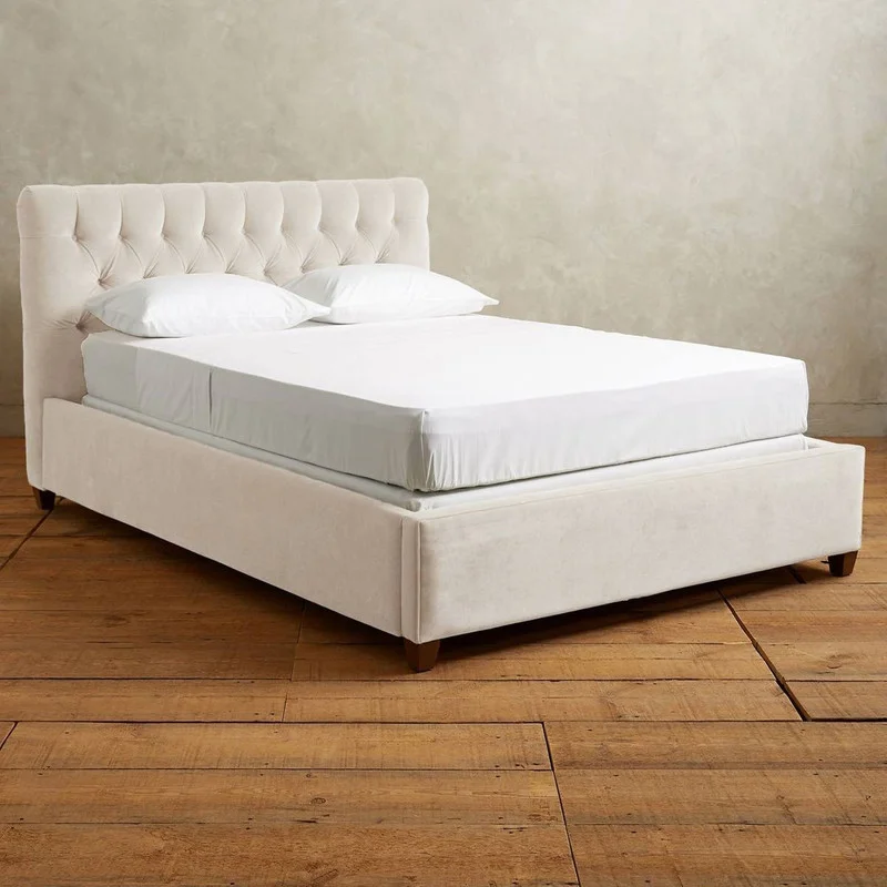 تخت خواب دونفره مدل رز گل سایز 160×200 سانتی متر کاتن مدل 102949