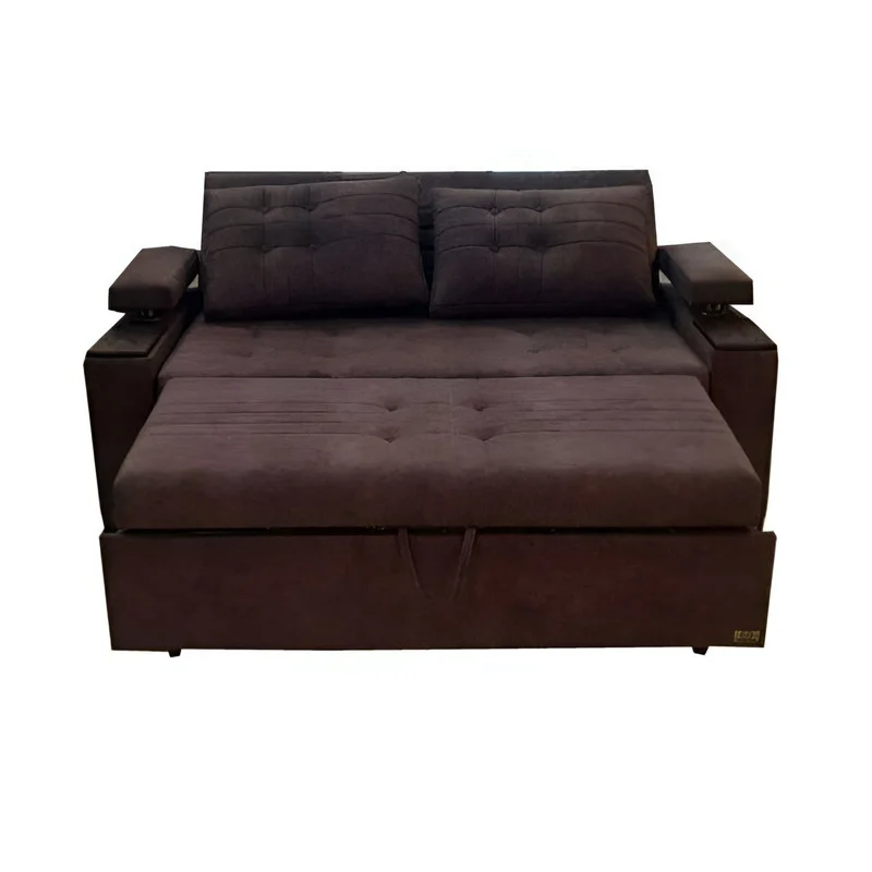 مبل تختخواب شو 2 نفره اورنگ مدل گرند ریلی طرح چستر کاتن مدل 100450