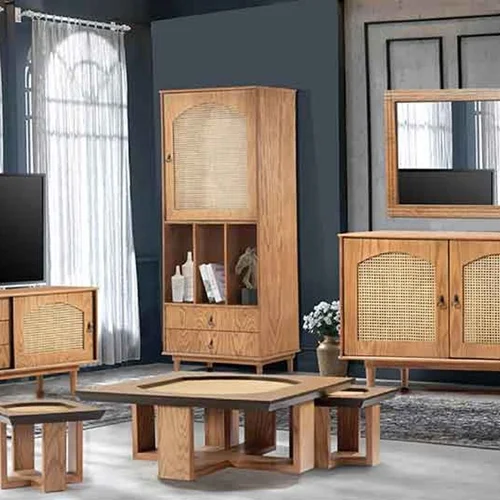 ست میز تلویزیون و پذیرایی و کنسول کاتن کدل 106513